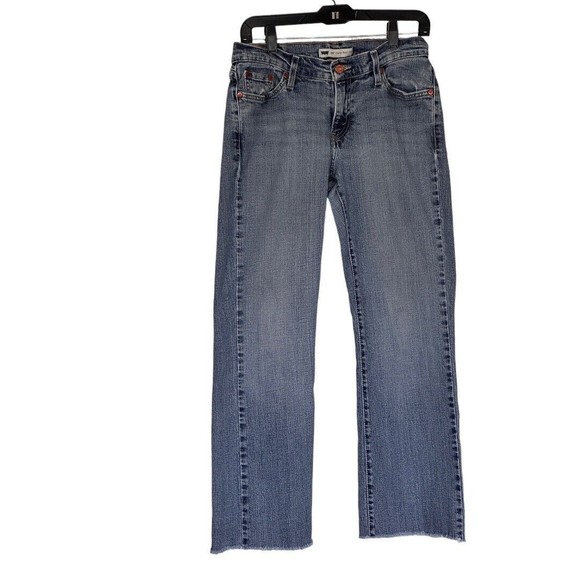 Levi’s Women’s  529 Curvy Boot Cut  Frayed Hem Mid Rise Jeans 10M - Picture 1 of 12